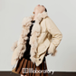 Fox Fur Jacket/Suede Pleated Skirt LLA0566