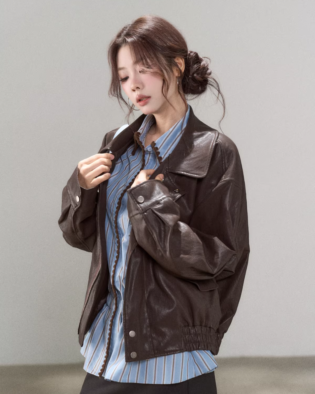 Brown High-End Leather Jacket WDB0014