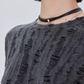 Irregular Damage Short-Sleeve T-Shirt SHN0041