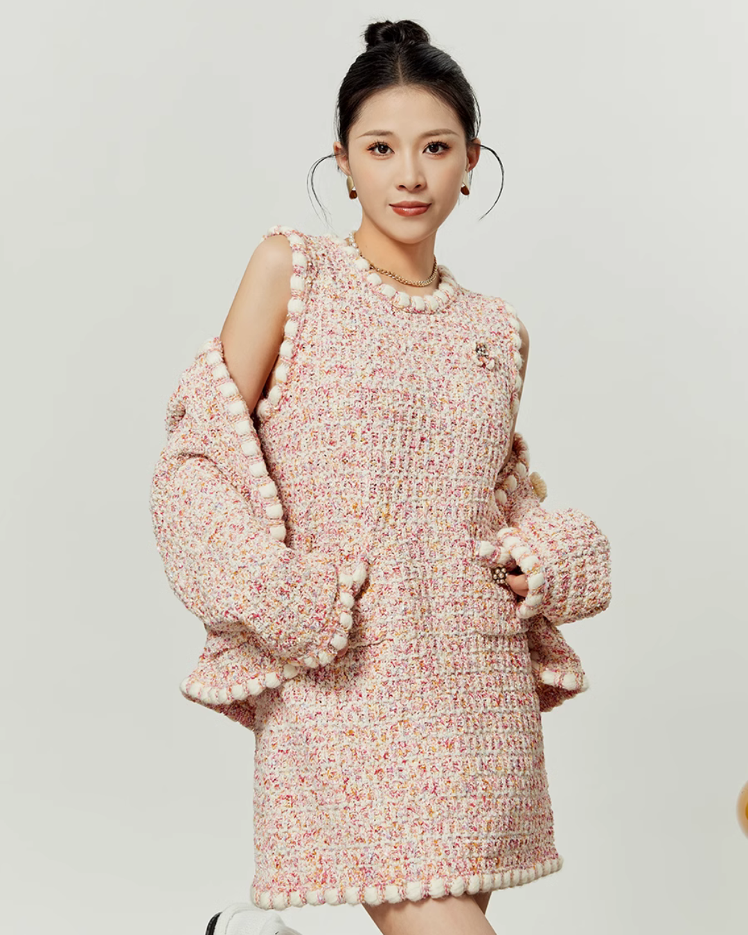 Pink Tweed Jacket / Tweed Dress LLA0002