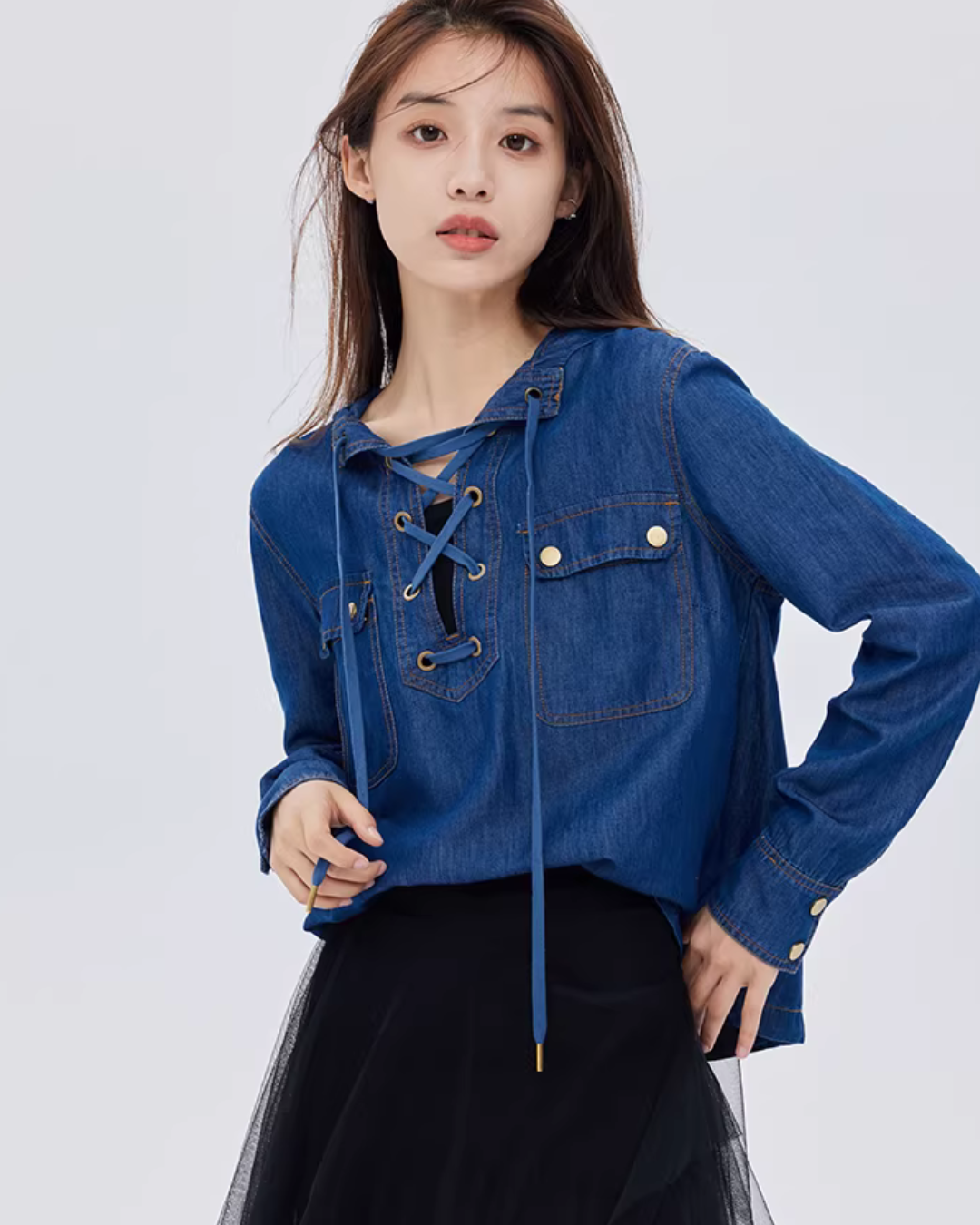 Elastic Waist Flared Skirt SHN0002