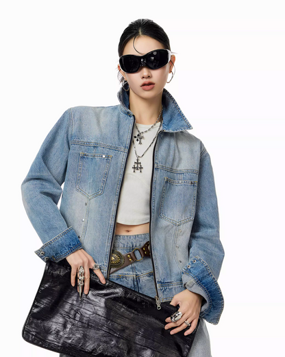 Retro Casual Denim Jacket ICM0089