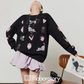 Unique Design Sweatshirt / Balloon Mini Skirt LLA0643