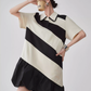Polo Collar Color-Blocking Dress FER0112