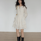 Round Neck Linen Long Sleeve Dress VAS0152