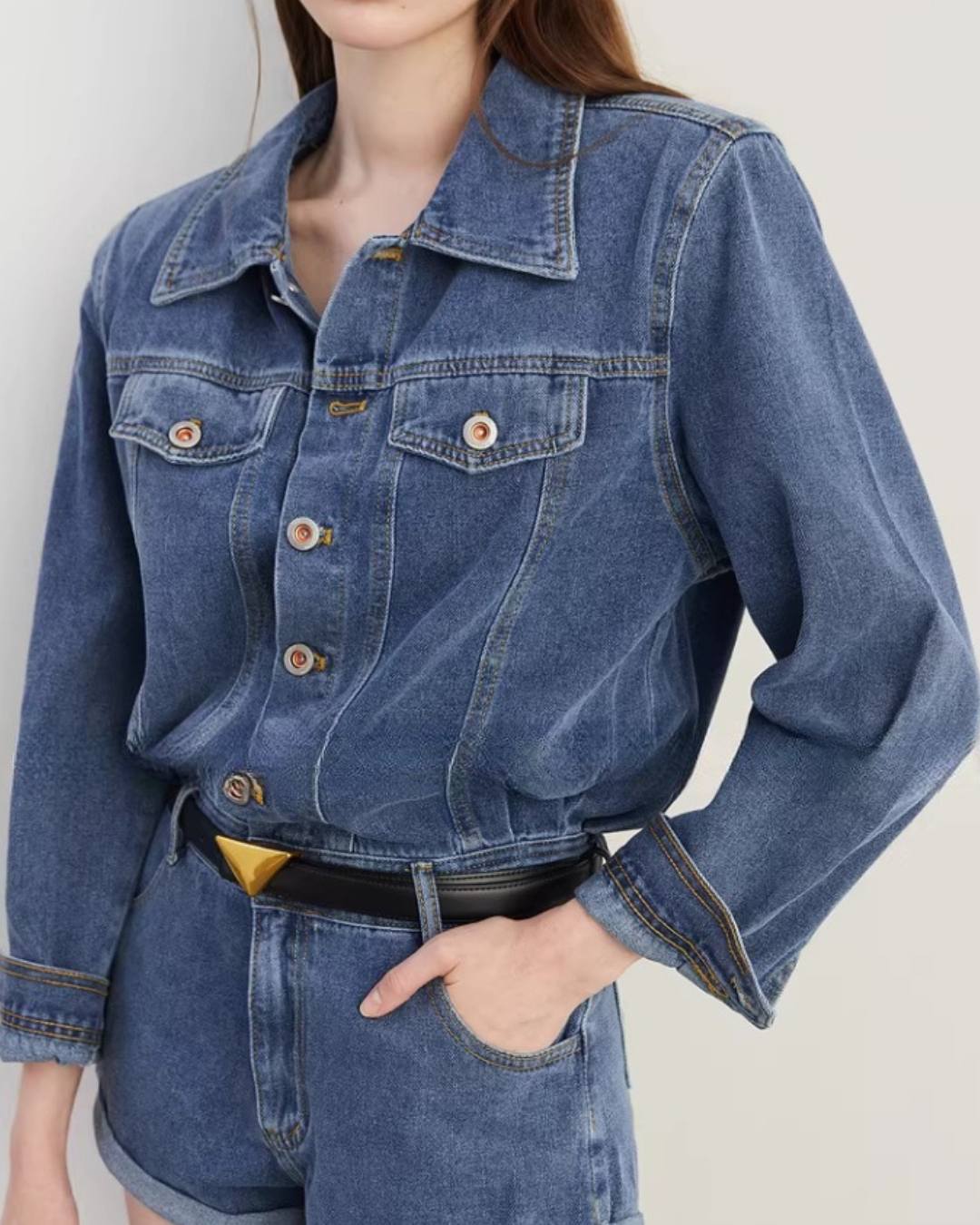 Retro  Blue Jumpsuit DPY0074