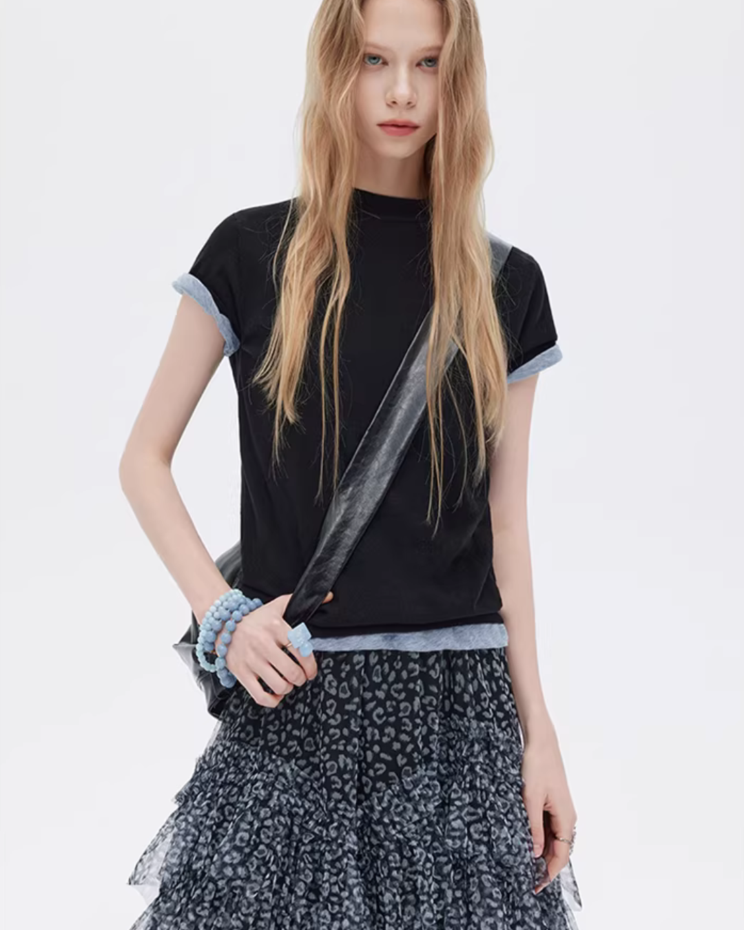 Mesh Cake Long Skirt SHN0036