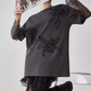 Lace Long-Sleeve Patchwork T-Shirt FER0070