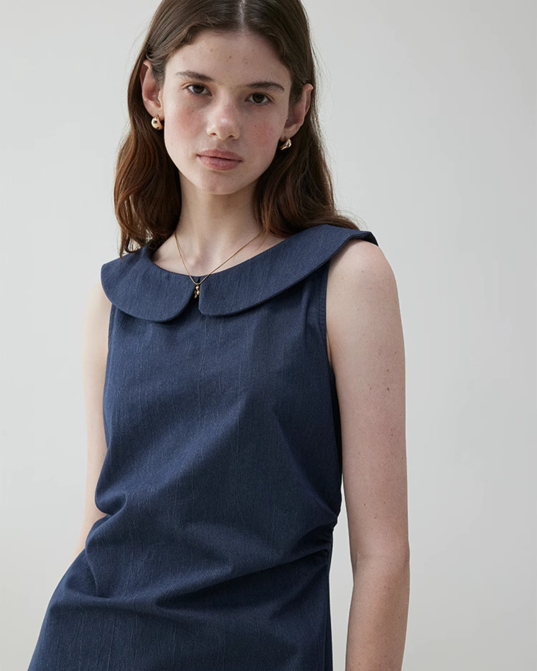 Round Collar Sleeveless Dress VOE0003