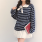 Marine Stripe Long Sleeve Top ASG0069