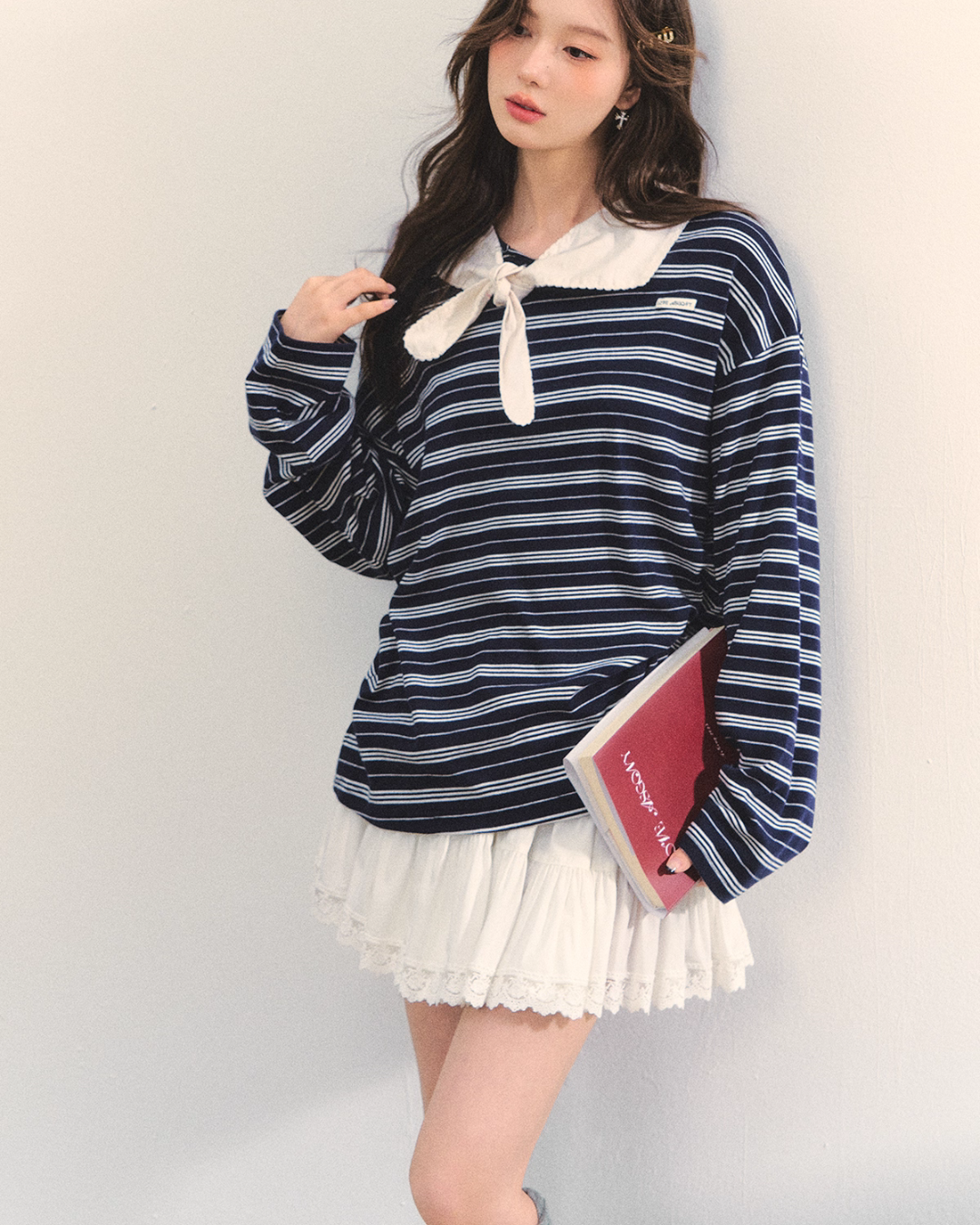 Marine Stripe Long Sleeve Top ASG0069