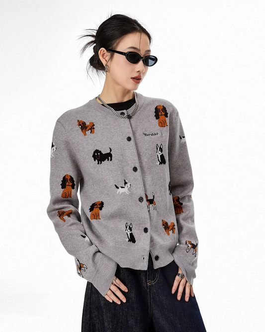 Dog Short Knit Cardigan ICM0062