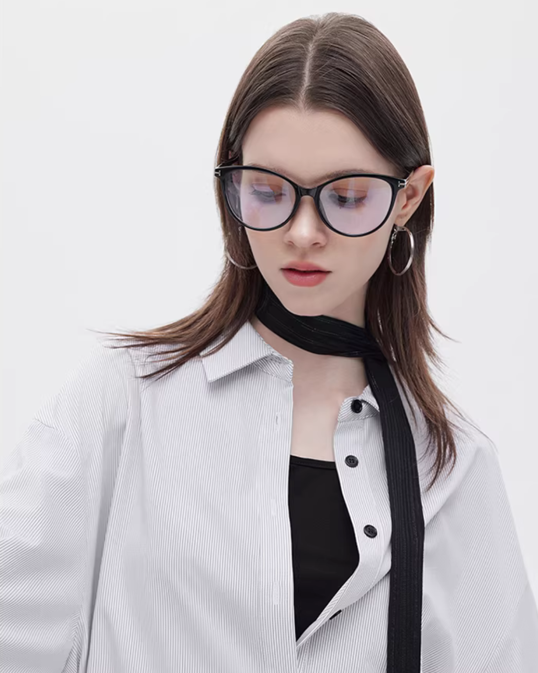 Bamboo Irregular Long-Sleeve Shirt SHN0021