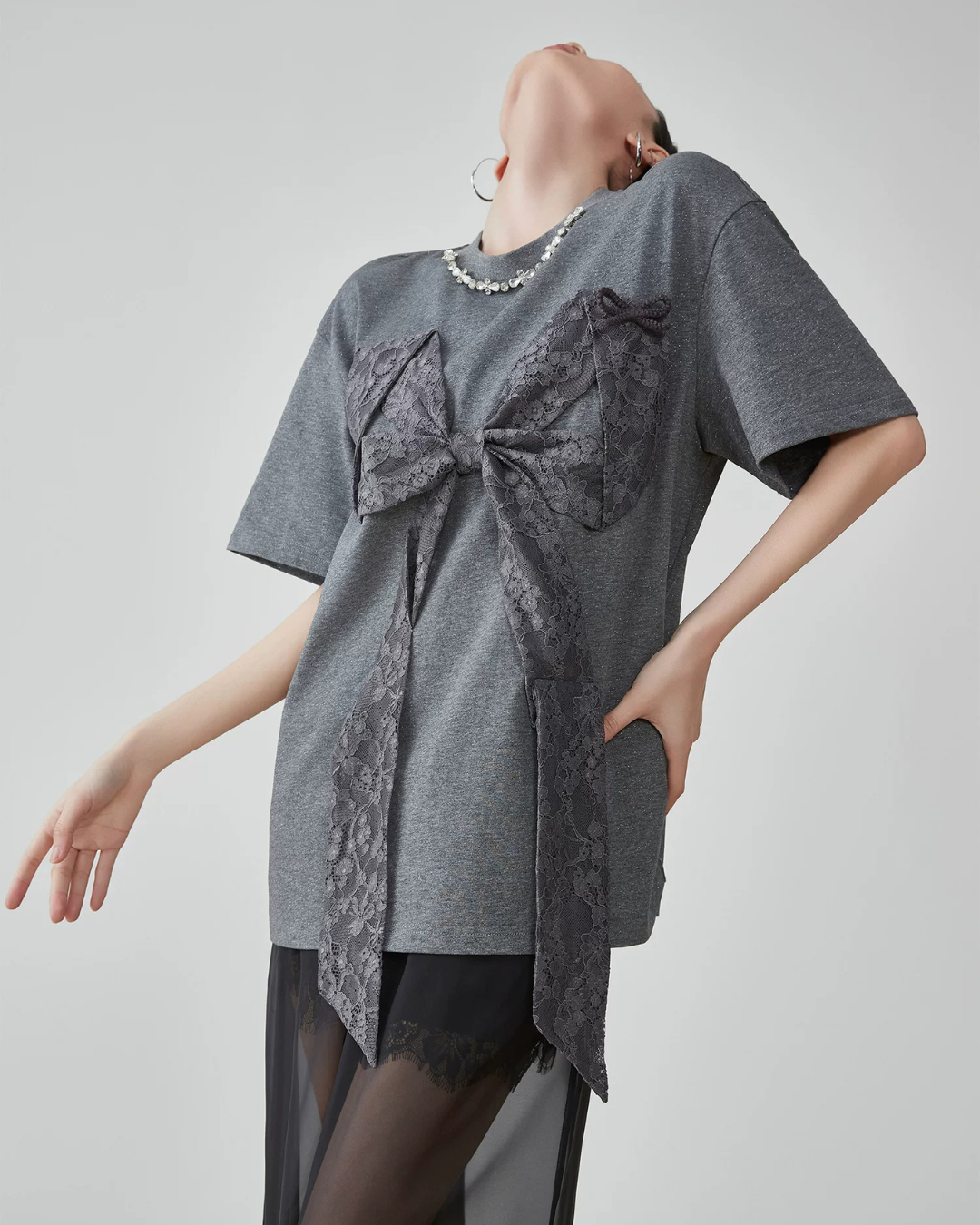 Race Ribbon Oversize T-shirt FER0152