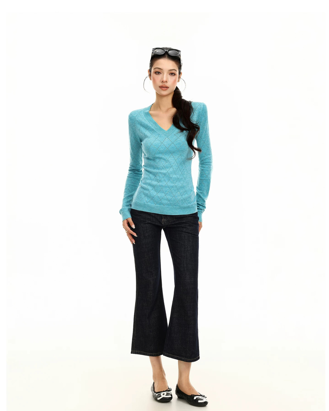 V-Neck Knit Top BGS0054