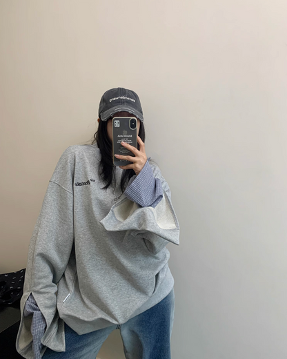 Layered Style Sweat Top YLS0797