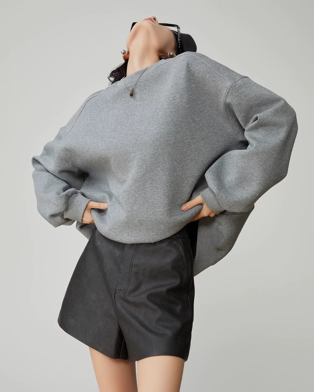 Back Print Crew Neck Pullover Top FER0054