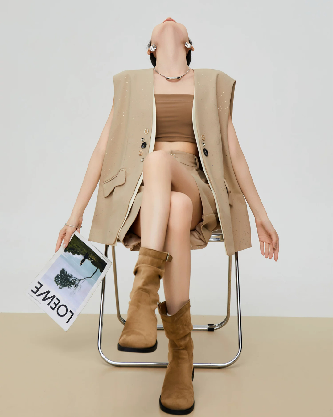Modern Sleeveless Jacket / Half Pants FER0334