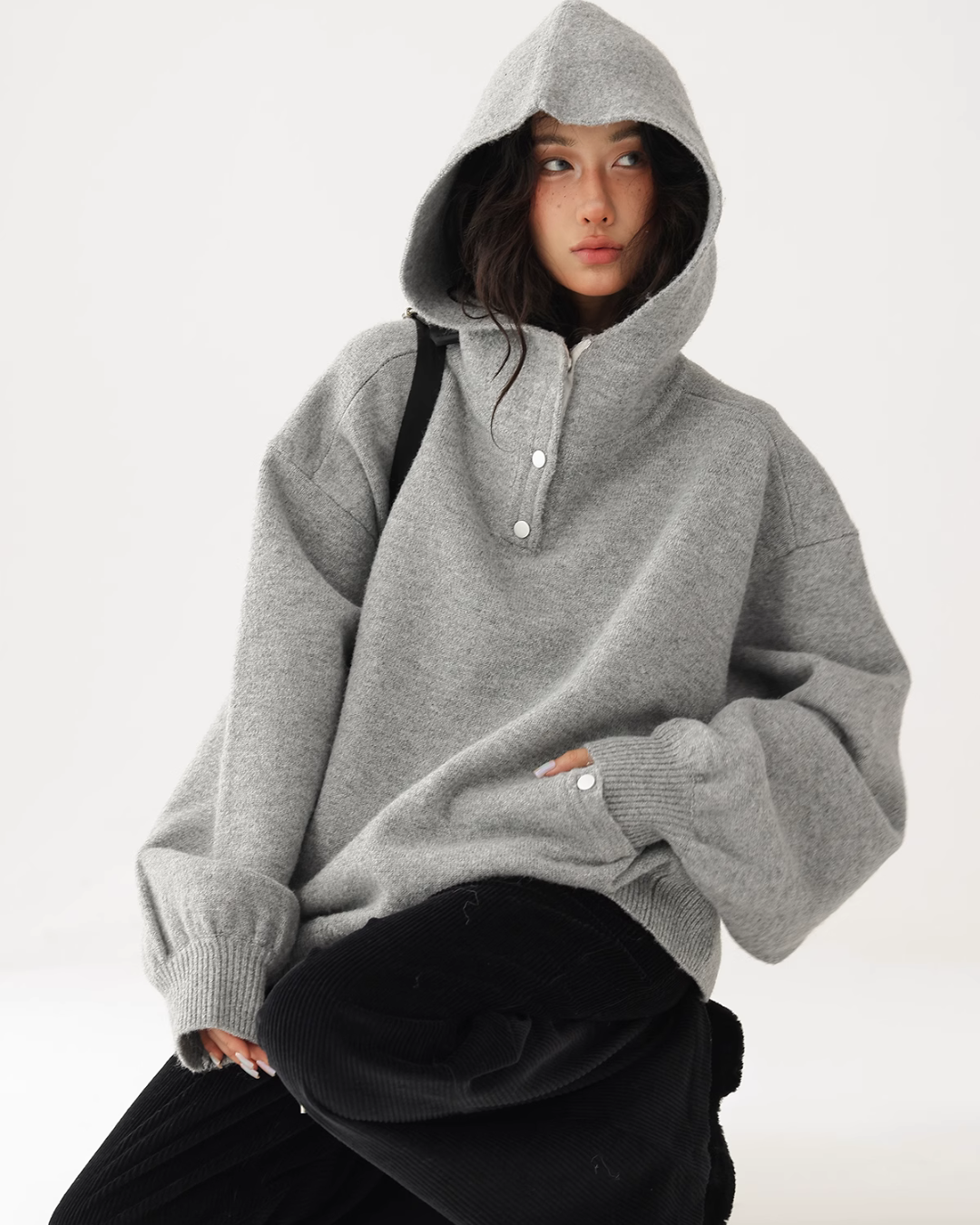 Turtleneck Pullover Hoodie ACS0231