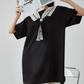 Race-Switching Sailor Collar Mini Dress FER0274