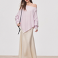 Asymmetrical Off Shoulder Knit Top WEO0025