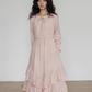 Small Floral Embroidery Long Dress VAS0156