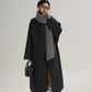 Collarless Coat with Checkered Scarf SRS0405