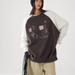 Retro Raglan Oversize Tops ACS0316
