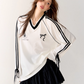 V-Neck Side Line Long Sleeve Top ASG0003