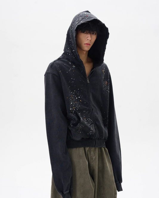 Sequin Compact Zip Hoodie WLS0001