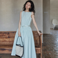 Two Stripe Belt Pastel Dress SMS0014