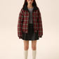 Plaid Down Jacket EZK0030