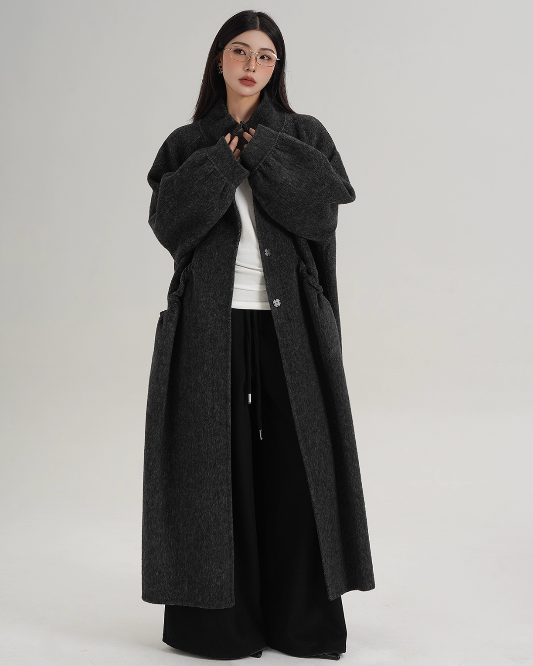 Wool Wide Pants SRS0394