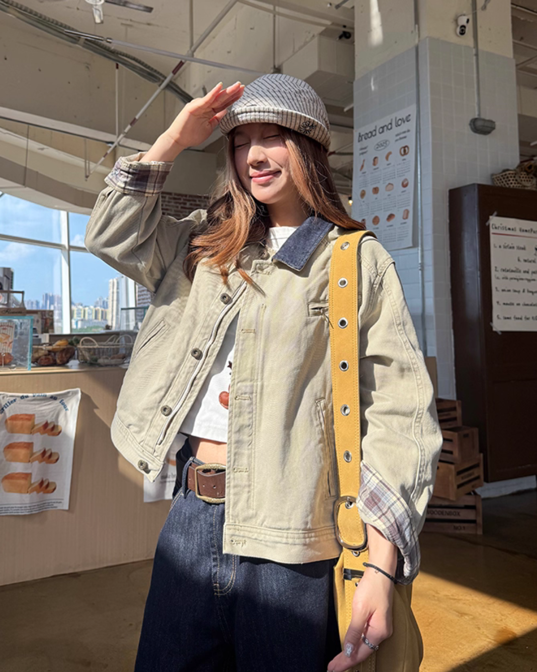 Denim Collar Work Jacket CYE0062