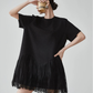Pleated Docking Mini Dress FER0238