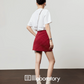 Ribbon Print T-Shirt / A-Line Mini Skirt LLA0486