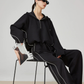 Half-Zip Sailor Collar Top / Wide Pants FER0374