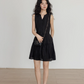 Key Neck Chiffon Sleeveless Dress VAS0118