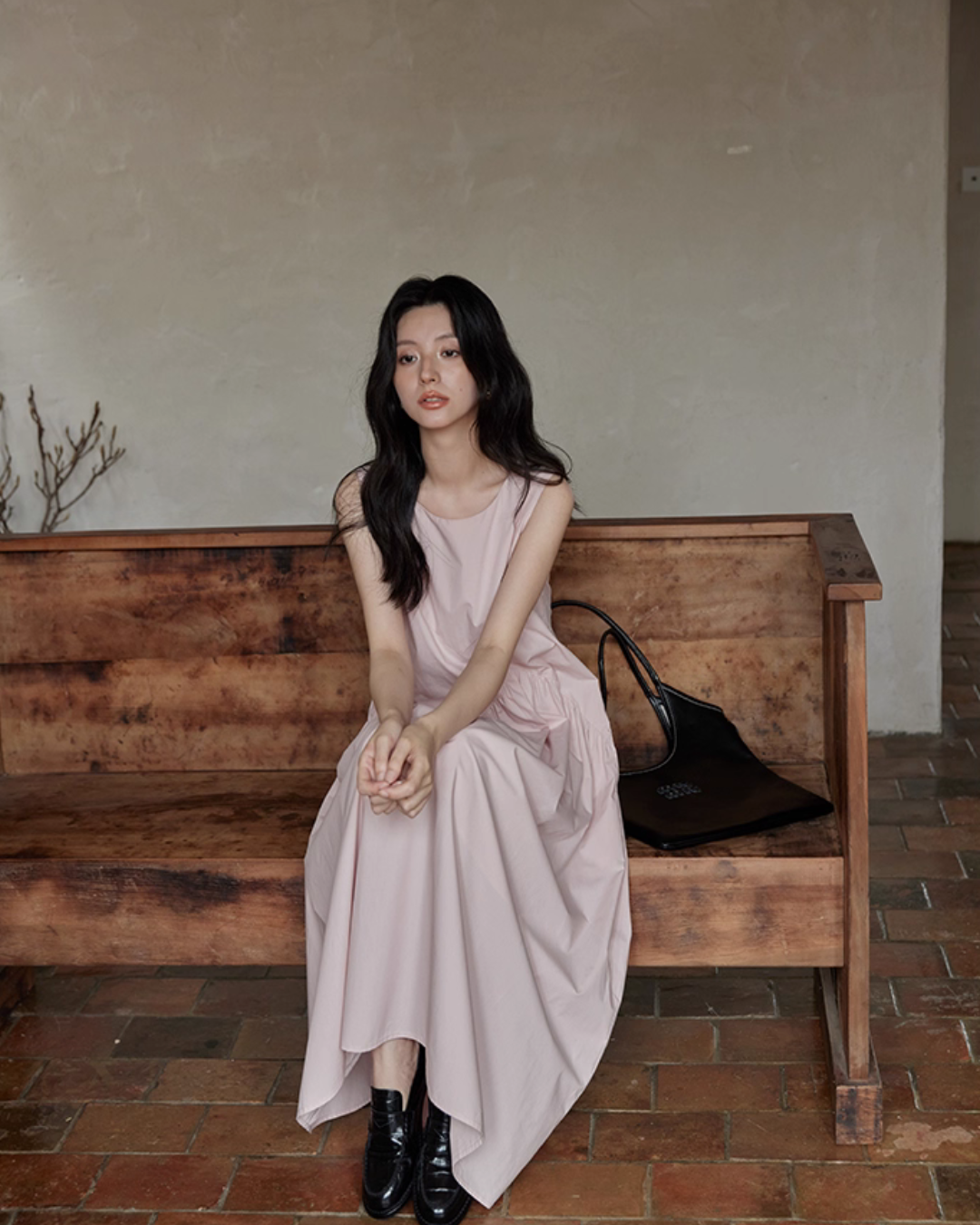Asymmetrical Cotton Long Dress SMS0008