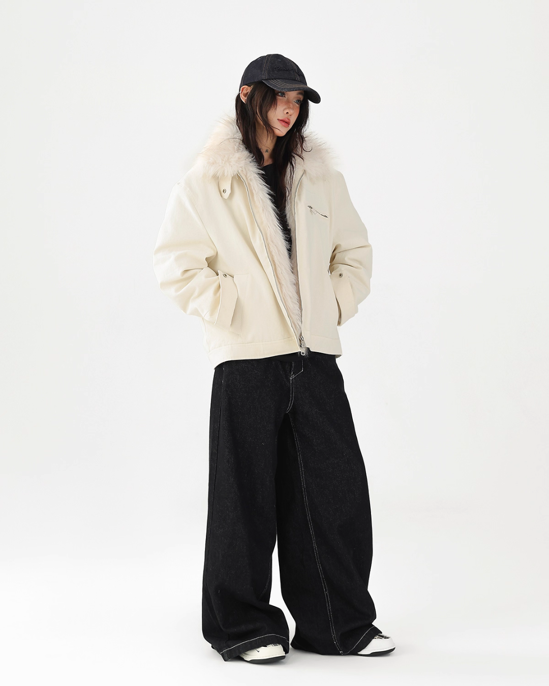 Fur Collar Quilted Jacket ACS0340