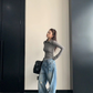 Half-Button Slim Top YLS1052