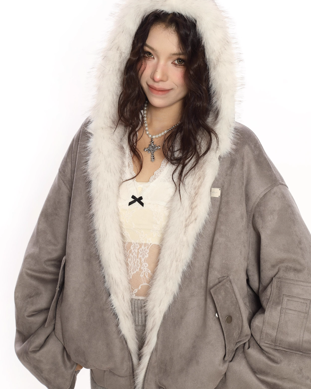 Fur Collar Zip Jacket BGS0001