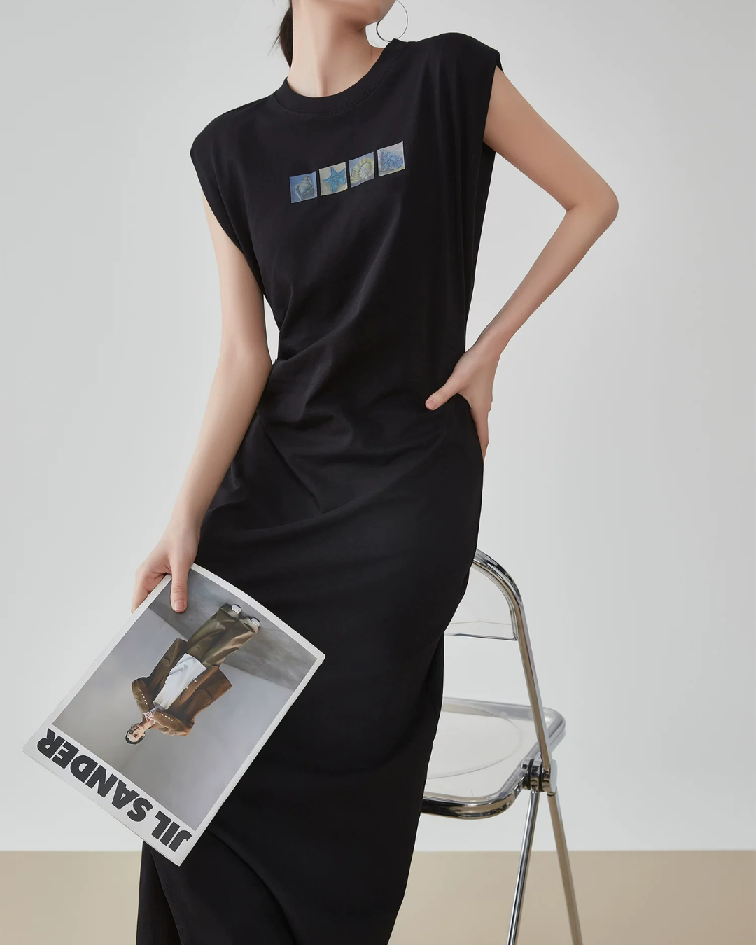 One-Point Logo Long Dress FER0307