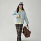 Wave Quilting Collarless Jacket AMU0045