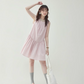 Pink Striped Sleeveless Dress AMU0020