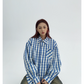 Loose Check Blue Shirt YLS0096