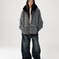 Striped Wool Loose Hoodie ACS0350