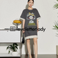 Gray Character Print Dress LLA0214