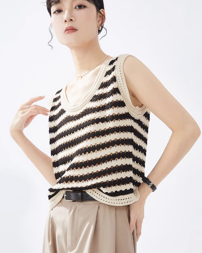 Striped Knit Tank Top GIR0002