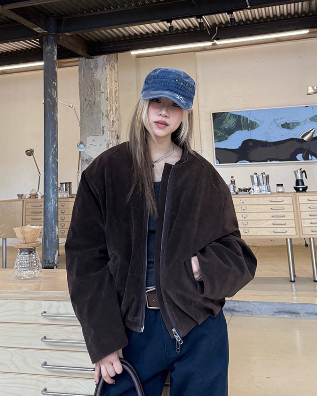 Fur Collar Suede Jacket CYE0032